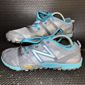 New Balance Minimus Trail Gray Aqua Teal Running Shoes Women’s Size 10